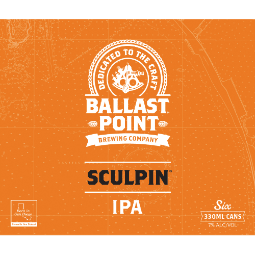 Ballast Point Sculpin IPA 6 × 330 mL