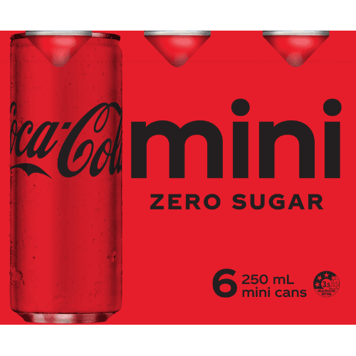 Coca-Cola Zero Sugar Soft Drink Mini Cans