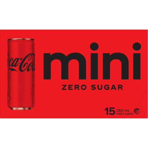 Coca-Cola Zero Sugar Soft Drink Mini Cans