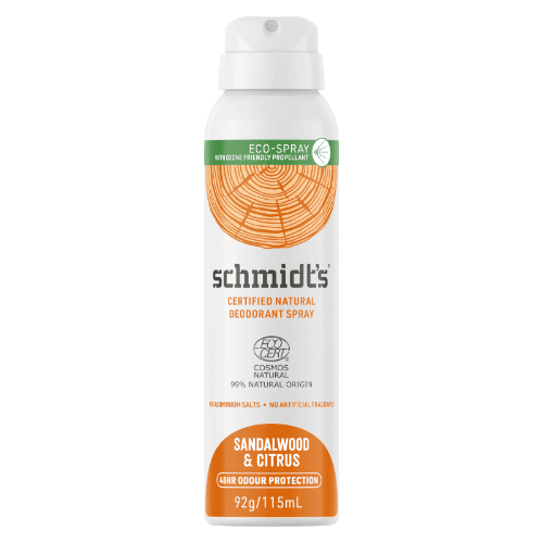 Schmidt's Sandalwood & Citrus Certified Natural Deodorant Spray 115 mL