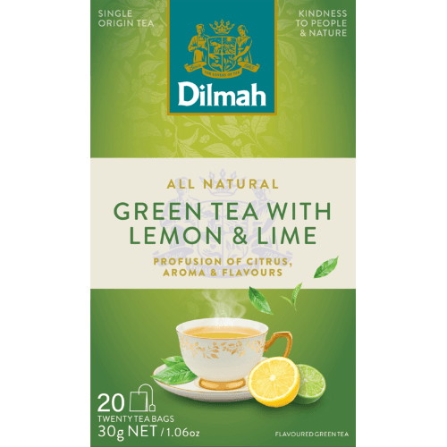 Dilmah DILMAH Green Tea Tea Bags Green Tea with Lemon & Lime 20s 30g