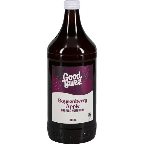 Good Buzz Boysenberry Apple Organic Kombucha 888 mL