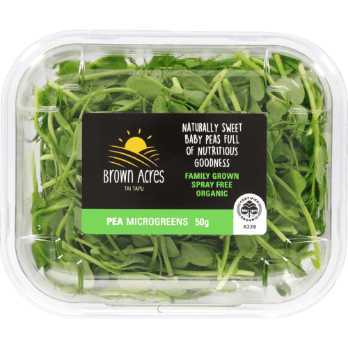 Brown Acres Organic Pea Microgreens