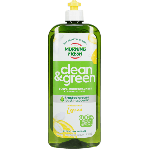 Cussons Morning Fresh Clean & Green Lemon Dishwashing Liquid 650 mL