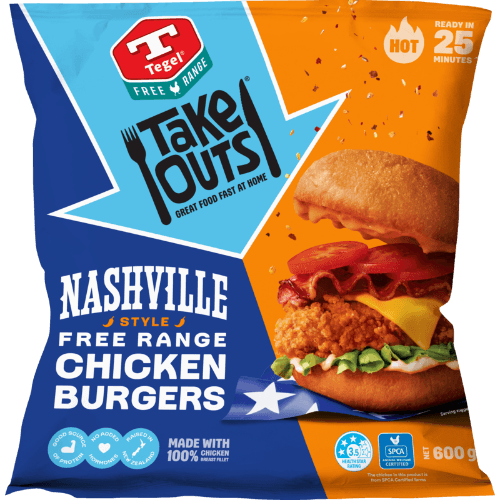 Tegel Take Outs Nashville Style Free Range Chicken Burgers