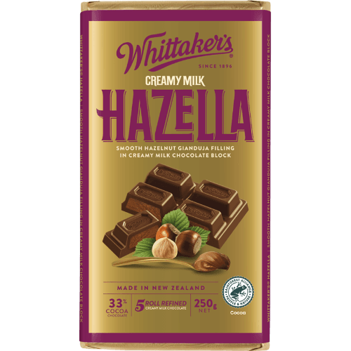 Whittaker's Hazella Creamy Milk Chocolate Block