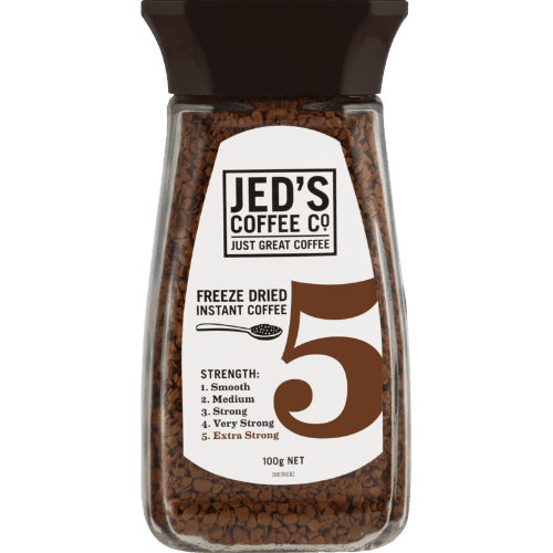 Jed's Coffee Co. 5 Extra Strong Instant Coffee Jar