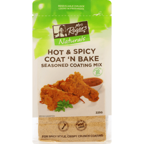 Mrs Rogers Naturals Hot & Spicy Coat 'N Bake Seasoned Coating Mix