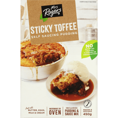 Mrs Rogers Sticky Toffee Self Saucing Pudding Mix
