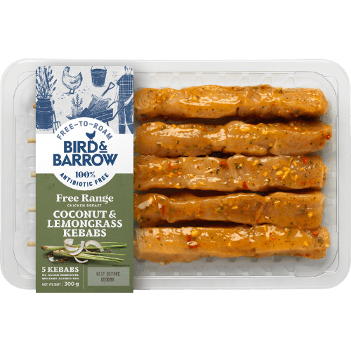 Bird & Barrow Free Range Chicken Breast Coconut & Lemongrass Kebabs