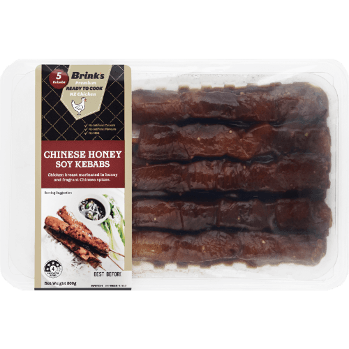 Brinks Chinese Honey Soy Chicken Kebab 5 pack