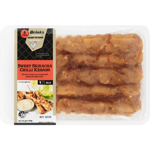 Brinks Sweet Spiracha Chilli Glaze Chicken Kebab