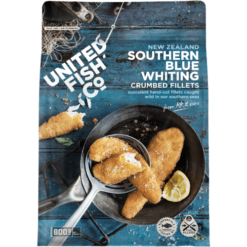 United Fish Co New Zealand Southern Blue Whiting Crumbed Fillets