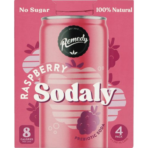 Remedy Raspberry Sodaly Prebiotic Soda