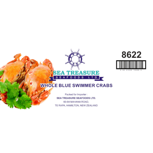 Sea Treasure Seafood Whole Blue Swimmer Crab 5 kg