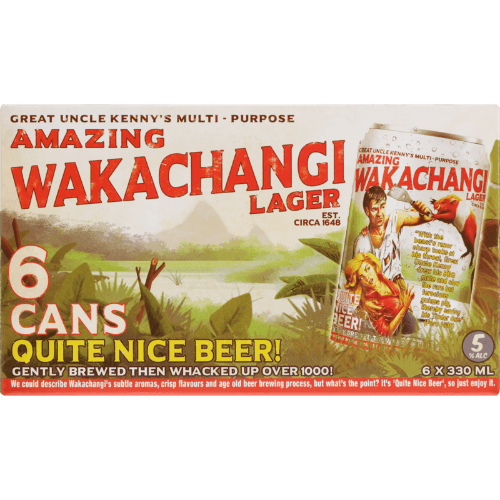 Wakachangi Lager Cans 6 × 330 mL