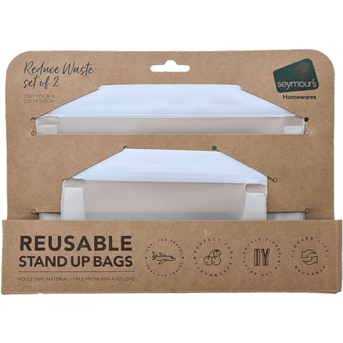 Seymours Reusable Stand Up Bags 2 pack
