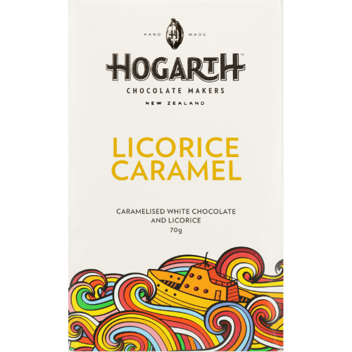 Hogarth Craft Chocolate Licorice Caramel White Chocolate Bar