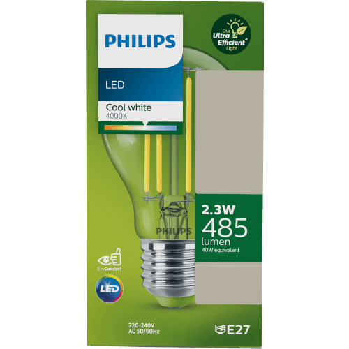 Philips 2.3W E27 Cool White R40 LED Bulb