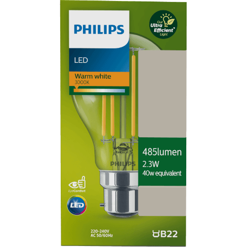 Philips 2.3W B22 Warm White R40 LED Bulb