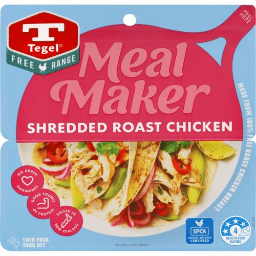 Tegel Free Range Meal Maker Shredded Roast Chicken