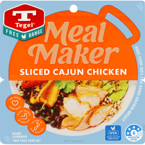 Tegel Free Range Meal Maker Sliced Cajun Chicken