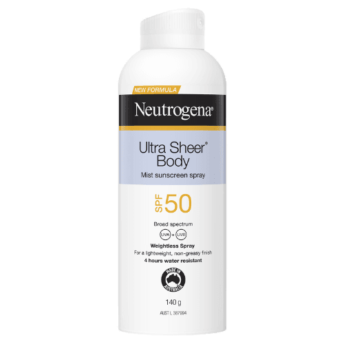 Neutrogena Ultra Sheer Body Mist Sunscreen Spray SPF50