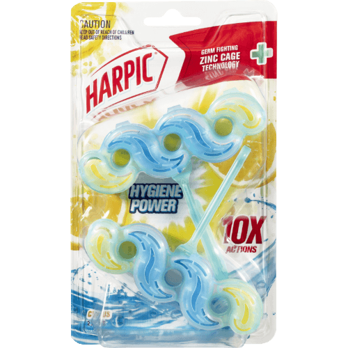 Harpic Hygiene Power Citrus Toilet Block Cleaner 2 pack