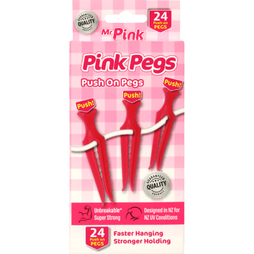 Mr Pink Pink Push On Pegs
