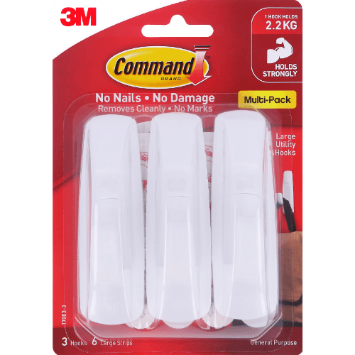 3M Large Utility Hooks 3 pack