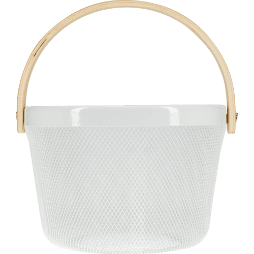 Kate's Kitchen Round Metal Basket with Bamboo Handle