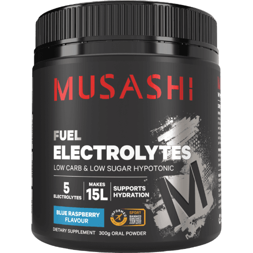 Musashi Fuel Electrolytes Blue Raspberry Flavour Oral Powder
