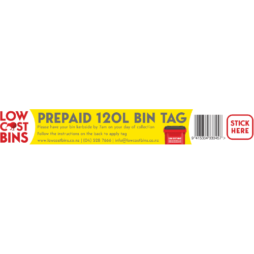 Low Cost Prepaid 120 L Bin Tag