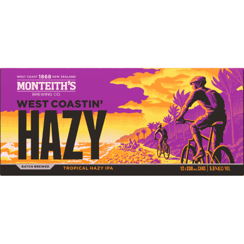 Monteith's West Coastin Tropical Hazy IPA Cans