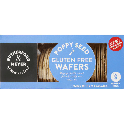 Rutherford & Meyer Gluten Free Poppy Seed Rice Wafers