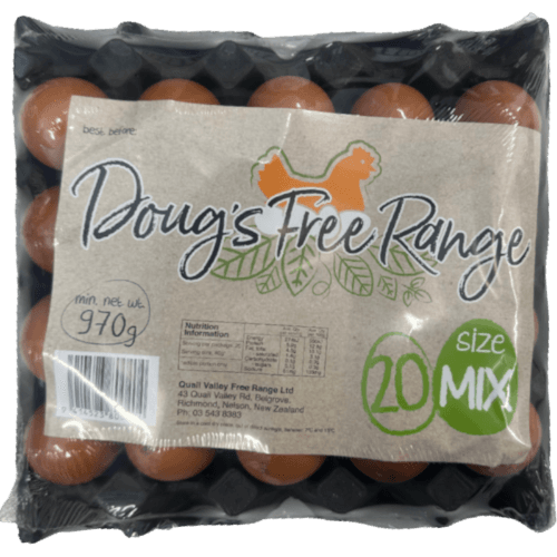 DOUGS Mixed Grade Free Range Eggs 20 pack