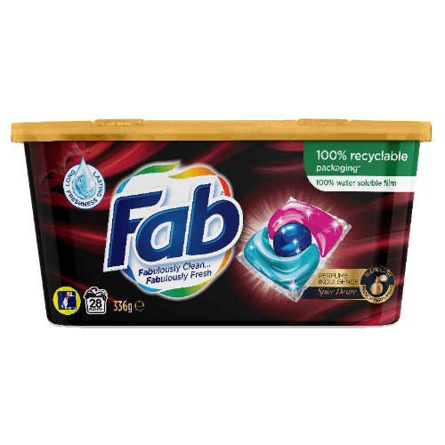 Fab Perfume Indulgence Spice Desire Laundry Capsules 28 pack