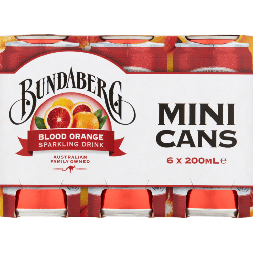 Bundaberg Blood Orange Sparkling Drink Mini Cans