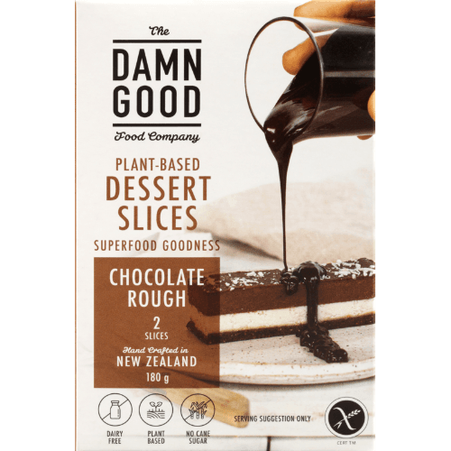 The Damn Good Food Company Chocolate Rough Plant-Based Dessert Slices 180 g