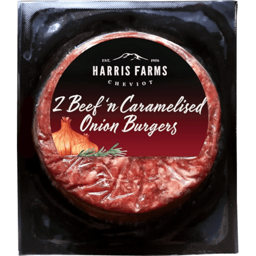 Harris Farms Beef 'n Caramelised Onion Burgers