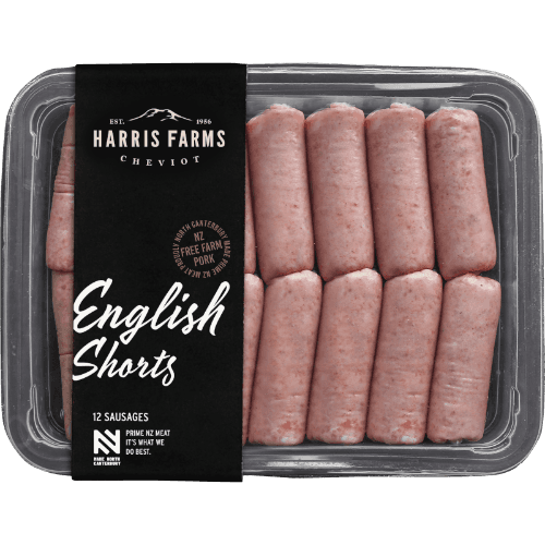 Harris Farms English Shorts Pork Sausages