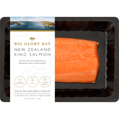 Big Glory Bay Fresh Boneless King Salmon 2 Portions 340 g
