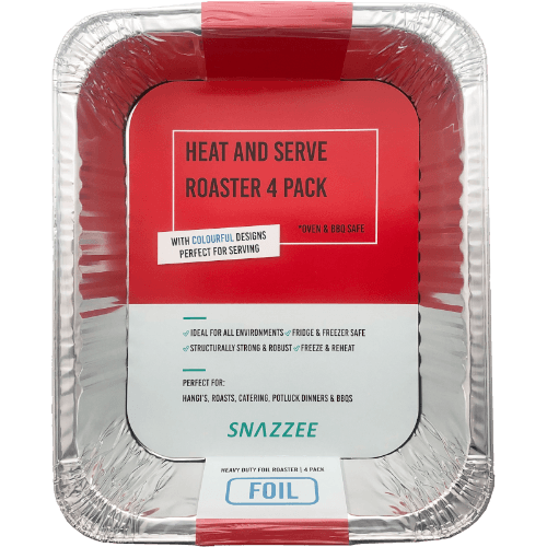 Snazzee Heat & Serve Foil Roaster 4 pack