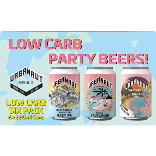 Urbanaut Low Carb Mixed Party Beers Cans 6 × 330 mL