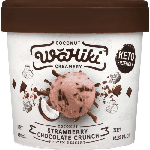 Wahiki Coconut Strawberry Chocolate Crunch Frozen Dessert 480 mL