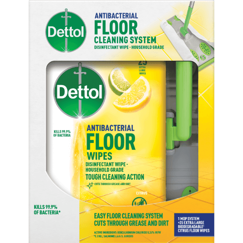 Dettol Antibacterial Floor Cleaning System & Wipes