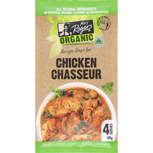 Mrs Rogers Organic Chicken Chasseur Recipe Base