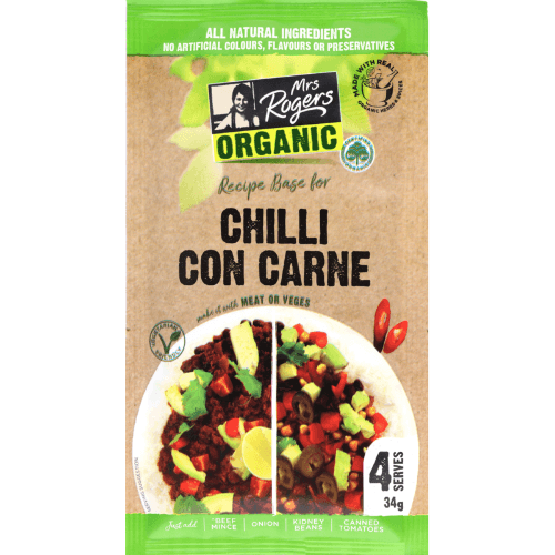 Mrs Rogers Organic Chilli Con Carne Recipe Base