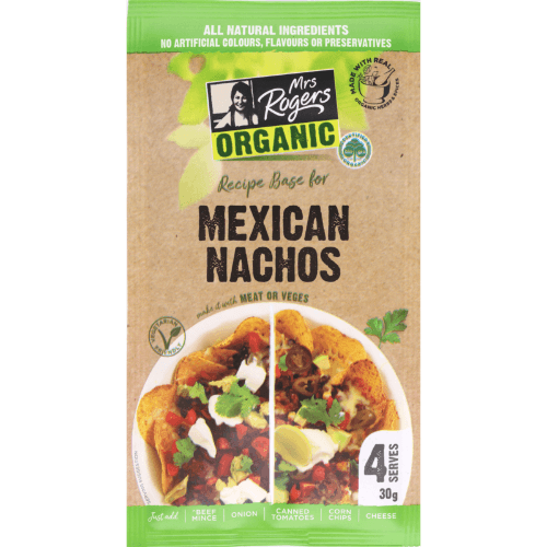 Mrs Rogers Organic Mexican Nachos Recipe Base