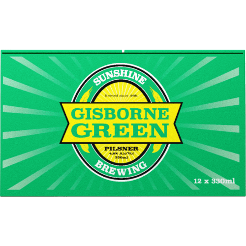 Sunshine Gisborne Green Pilsner 12 × 330 mL
